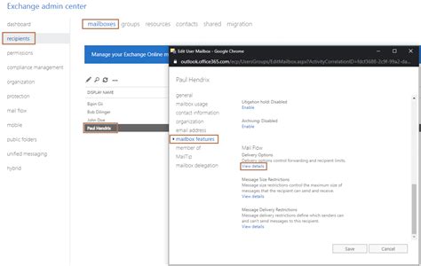 outlook email admin